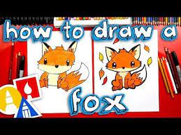 How To Draw A Cute Fox Art For Kids Hub Art For Kids Hub Cute Fox Drawing Art For Kids