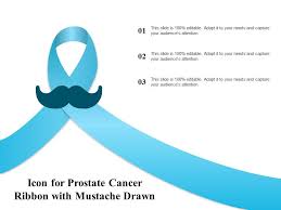 A stage between 1 and 4 is given, with a. Icon For Prostate Cancer Ribbon With Mustache Drawn Powerpoint Slides Diagrams Themes For Ppt Presentations Graphic Ideas