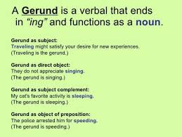 (here, the gerund phrase consists of the gerund eating, the direct object blackberries, and the adverb quickly.) A Gerund Is When A Verb Is Used As A Noun By Adding The Suffix Ing Nouns Learn English Writing Tips