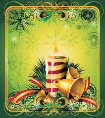 Xmas Background Elegant Shiny Colorful Candles Bells Decor Free Vector In Encapsulated Postscript Eps Eps Vector Illustration Graphic Art Design Format Format For Free Download 5 96mb