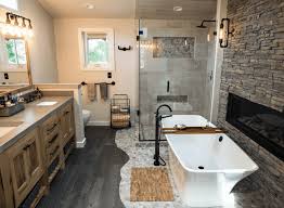 Gas fireplaces are a convenient and appealing way to add the warmth of a fireplace to your home without the hassle of traditional woodburning fireplaces. 60 Primary Bathrooms With A Fireplace Photos Home Stratosphere