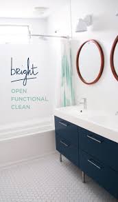 Customized Ikea Vanity Hex Tile Double Mirrors Ikea Vanity Upstairs Bathrooms Bathroom Renovation