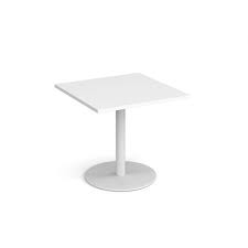 Order your own square — model cafe by color, size. Monza Square Dining Table With Flat Round White Base 800mm White Furniture Furniture Mds800 Wh Wh