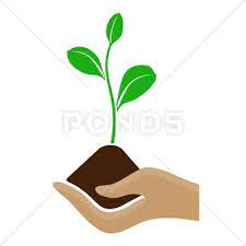 Stylized Hand Holding A Pile Of Dirt And Growing Plant Stock Illustration Ad Holding Pile Stylized Hand Hand Illustration Plant Illustration Stylized