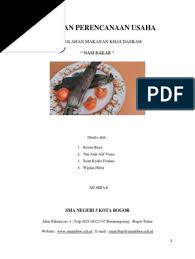 Pengusaha di awal usaha mereka adalah akibat tidak mampu merancang perencanaan bisnis (business plan) yang baik. Laporan Perencanaan Usaha Nasi Bakar