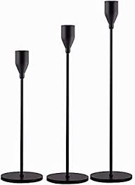 Matte black metal candle holders for pillar c. Amazon Com Sujun Matte Black Candle Holders Set Of 3 For Taper Candles Decorative Candlestick Holder For Black Candle Holders Metal Candle Stand Metal Candle