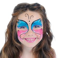 Schmetterling Schminken Kind Einfach Blau Pink Makeup Fasching Carnival Kinder Schminken Schminken Fasching Schminken Einfach