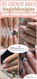 Weisses french mit pink stempel muster beautiful fine nails. 35 Wunderschone French Nails Franzosische Manikure Leichtgemacht