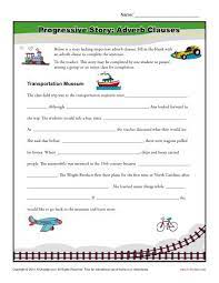 Adverbial clauses of time, exercises with answers. Progressive Story Adverb Clauses Clause Worksheets