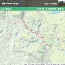 Hope To Grindleford Station Hiking With Viewranger Gps Hiking Trip Route
