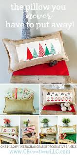 Decorative Holiday Pillow With Interchangeable Holiday Panels Christmas Pillow Snowman Spring Pa Decorative Holiday Pillows Pillows Holiday Pillows Covers