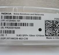 NOKIA FOSP 472949A.101 9.8G SFP+ 10km 1310nm 52P RTXM228-402-C39