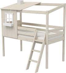 Für alle flexa betten passende vorhänge, türme, taschen,. Flexa Classic House Halbhohes Bett Mit Schragleiter Und 1 2 Classic Haus Interismo