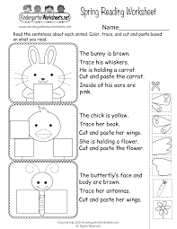 Many sentences carry over to the next line. Spring Reading Worksheet For Kindergarten