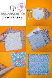 tuto zero dechet coudre une serviette de table serviette de table serviettes en tissu tuto couture deco