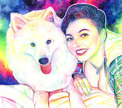 21st Birthday Gifts For Daughter Girl And Dog Custom Portrait Drawing 18th Birthday Gift Ideas For Daughter Gifts F Custom Dog Art Dog Mom Gifts Girl And Dog