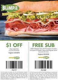 Pinned March 2nd Second Sub Sandwich Free At Blimpie Thecouponsapp Fun Snacks Food Snack Recipes