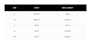 Size Chart Thanosport