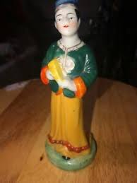 Japanese ceramic vase decorated in reserve with koi fish, crabs, and lobster on a ground of honey bee figurines top ceramic set of salt and paper shaker and lidded honey container , total 5 items. Japanese Ceramic Figurine Made In Occupied Japan Ebay