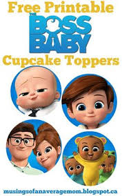 Boss Baby Cartoon Birthday Cake For Baby Boy 1 Year Boss Baby Cupcake Toppers Baby Cupcake Toppers Baby Birthday Party Baby Birthday Party Theme