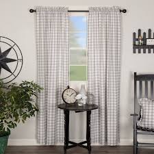 Vhc annie buffalo check lined farmhouse prairie curtain set. Vhc Brands Farmhouse Window Curtains Annie Buffalo Check White Lined Panel Pair Grey Walmart Canada