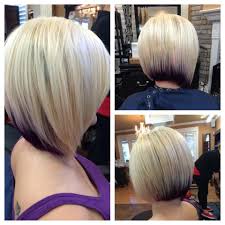 Blonde And Purple Inverted Bob Stacked Hair Bob Hairstyles Hair Styles