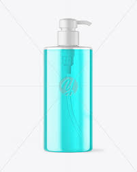 Download Color Liquid Plastic Bottle With Pump Mockup In Bottle Mockups On Yellow Images Object Mockups PSD Mockup Templates