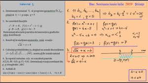 Abscisa se mai defineşte ca fiind distanţa la care se află un. Bacalaureat 2019 La Matematica Stiintele Naturii Youtube