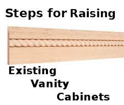 How to give your bathroom vanity a quick update. How To Make Existing Bathroom Cabinets Higher