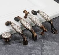 Retro Ceramic Drawer Pulls/ Plum Blossom Mosaic Ceramics ...