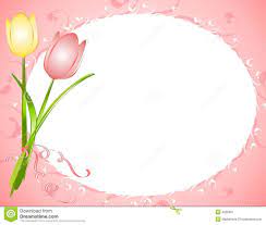 Pink Oval Tulips Flower Frame Border Flower Frame Flower Border Tulips Art