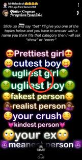 Instagram Story Games Dm Me An Emoji Instagram Story Games Snapchat Questions Instagram Questions This Or That Questions