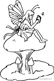 Have paired the globe, we have paired the corn movieschildren readingbooks new crop of peas and children playing with. Fairy Reading Book On A Mushroom Coloring Page Coloringall