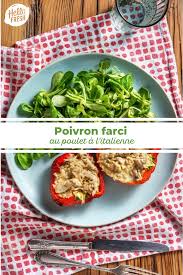 Poivron Farci Au Poulet A L Italienne Karen Recettesdepoulet Recettedepouletensauce Recettedepou En 2020 Poivrons Farcis Au Poulet Poivrons Farcis Recette Poulet