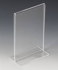 Workshop Series 4 X 6 Acrylic Sign Holder Bottom Insert T Style Clear Acrylic Sign Sign Holder Table Tents