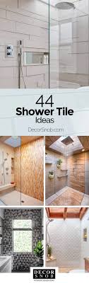 Bathroom with geometric patterned tile. 44 Modern Shower Tile Ideas And Designs 2021 Edition