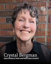 Crystal Bergman comes from a musical Mennonite household, which fostered in  her a deep love for music, and instilled a foundational commitment to her  community and social justice. In 1987, Crystal received