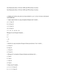 May 19, 2019 · kali ini kita akan belajar mengerjakan soal matematika kelas 4 sd dengan materi fpb dan kpk. Soal Matematika Pdf