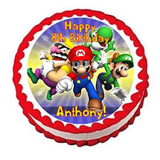 Check out our mario cake topper selection for the very best in unique or custom, handmade pieces from our party décor shops. 8 Round Super Mario Bros Edible Frosting Cake Topper Image Walmart Com Walmart Com