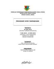 We did not find results for: Kertas Kerja Ihya Ramadhan 2019 Sekolah Menengah Kebangsaan Kota Kuala Muda 08500 Kota Kuala Muda Kedah Darul Aman Program Ihya U2019 Ramadhan Course Hero