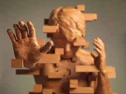 The key reason for tolerating. Pixelated Wood Sculptures Carved By Hsu Tung Han Colossal