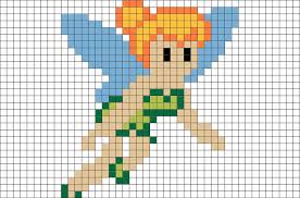 Tinker Bell Pixel Art Pixel Art Minecraft Pixel Art Lego Art