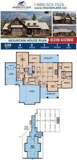 House Plan 8318 00188 Mountain Plan 2 113 Square Feet 4 Bedrooms 2 5 Bathrooms Mountain House Plans New House Plans Rustic House Plans