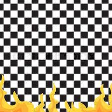 Racing background a race car tire in front of flames and a checkered flag checkered chess board, race background wallpaper. Chessboard And Fire Seamless Pattern Stock Vector Colourbox