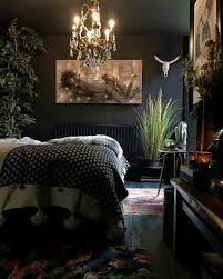 Black Walls Dark Interior Decor Eclectic Decor Bedroom Bedroom Interior Black Bedroom Decor