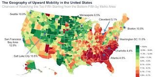 This Map Shows Where Americans Have The Best Chances Of Going From Poor To Rich Map Geography United States Map