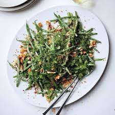 Haricots Verts And Freekeh With Minty Tahini Dressing Recipe Bean Salad Recipes Green Bean Recipes Tahini Dressing Recipe