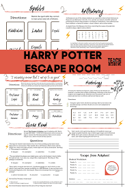 Riddle printable escape room puzzles. Harry Potter Escape Room For Teaching Teach Beside Me