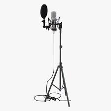Studio Microphone Stand 3d Max 3d Model Home Recording Studio Setup Recording Studio Design Music Studio Room