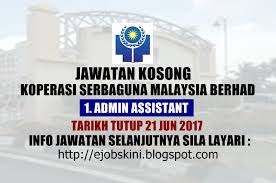 Berjawatan tetap dengan pendapatan rm1,500 ke atas termasuk elaun tetap. Jawatan Kosong Koperasi Serbaguna Malaysia Berhad 21 Jun 2017